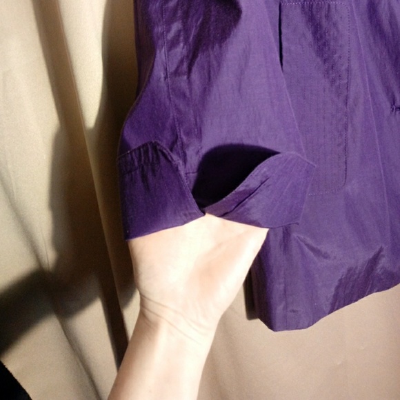 Chico's Lightweight Spring Jacket, Deep Purple - Picture 2 of 6